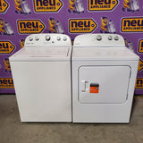 Whirlpool 3.8–3.9 Cu. Ft.  Top Load Washer with 2 in 1 Removable Agitator and Soil Level Selection WTW4957PW - Certified Refurbished and Whirlpool 7-cu ft Vented Electric Dryer WGD4815EW - Open Box