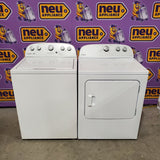 Whirlpool 3.8–3.9 Cu. Ft.  Top Load Washer with 2 in 1 Removable Agitator and Soil Level Selection WTW4957PW - Certified Refurbished and Whirlpool 7-cu ft Vented Electric Dryer WGD4815EW - Open Box (Copy)