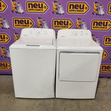 Hotpoint® 4.0 cu. ft. Capacity Washer with Cold Plus and Water Level Control HTW265ASWWW - Scratch & Dent (Moderate) and Hotpoint 6.2 cu. ft. Capacity Electric Dryer with Up To 120 ft. Venting and Shallow Depth HTX26EASWWW - Open Box