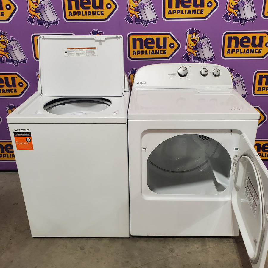 Whirlpool Top Load 3.5 Cu. Ft. Washer with Deep Water Wash Option WTW4816FW - Scratch & Dent (Minor) and Whirlpool Vented 7.0 Cu. Ft. Electric Dryer WED4815EW - Open Box