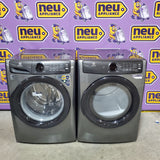 Electrolux 400 Series Front Load Washer - 4.5 Cu. Ft. ELFW7437AT - Scratch & Dent (Minor) and Electrolux 8-cu ft Stackable Vented Electric Dryer with Steam Cycle in Titanium ELFE7437AT - Scratch & Dent (Minor)