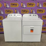 Whirlpool 3.8–3.9 Cu. Ft.  Top Load Washer with 2 in 1 Removable Agitator and Soil Level Selection WTW4957PW - Certified Refurbished and Whirlpool 7-cu ft Vented Electric Dryer WED4815EW - Scratch & Dent (Minor)