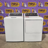 GE® 4.5 cu. ft. Capacity Washer with Stainless Steel Basket GTW485ASWWB - Scratch & Dent (Minor) and GE® 7.2 cu. ft. Capacity Electric Dryer with Up To 120 ft. Venting and Extended Tumble GTD48EASWWB - Certified Refurbished