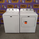 Maytag 4.5 cu. ft. Capacity Top Load Washer with Power™ Agitator and Deep Fill MVW4505MW - Open Box and Maytag 7.0 cu. ft. Capacity Top Load Electric Wrinkle Prevent Dryer MED4500MW - Open Box