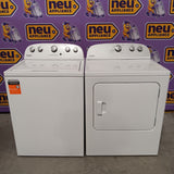 Whirlpool Top Load 3.5 Cu. Ft. Washer with Deep Water Wash Option WTW4816FW - Open Box and Whirlpool Vented 7.0 Cu. Ft. Electric Dryer WED4815EW - Scratch & Dent (Minor)