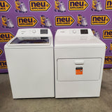 Whirlpool 4.2-4.3 Cu. Ft. Top Load Washer with 2-in-1 Removable Agitator and Soft Close Glass Lid WTW4307SW - Open Box and Whirlpool 7.0 cu. ft. Electric Dryer with Adaptive Dry and Wrinkle Shield™ Option WED4307SW - Scratch & Dent (Minor)