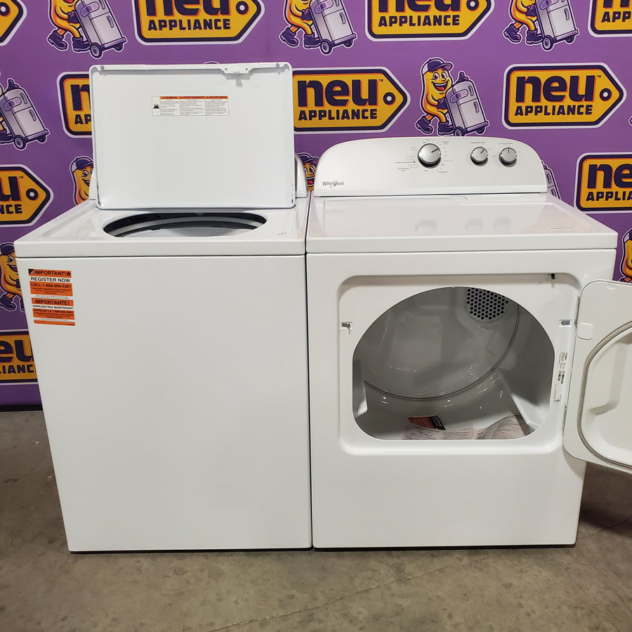 Whirlpool Top Load 3.5 Cu. Ft. Washer with Deep Water Wash Option WTW4816FW - Scratch & Dent (Minor) and Whirlpool Vented 7.0 Cu. Ft. Electric Dryer WED4815EW - Open Box