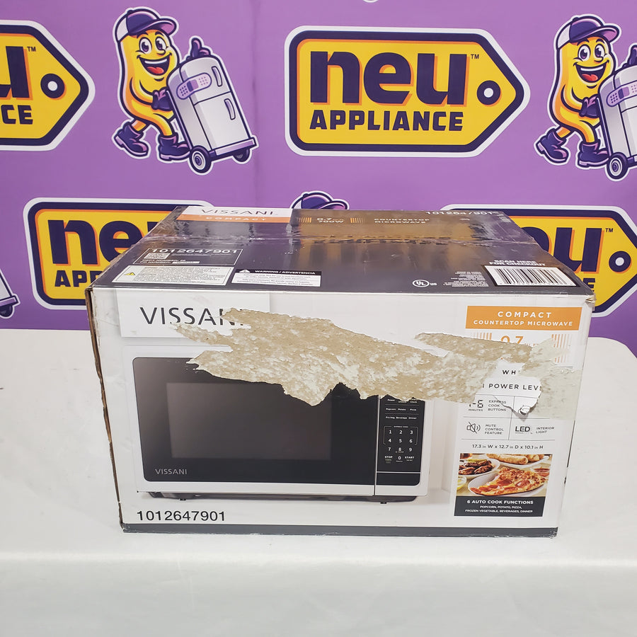 Vissani 0.7 cu. ft. 700-Watt Countertop Microwave in White EM720C2KHWCL - Open Box