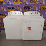 Whirlpool 3.8–3.9 Cu. Ft.  Top Load Washer with 2 in 1 Removable Agitator and Soil Level Selection WTW4957PW - Certified Refurbished and Whirlpool 7-cu ft Vented Electric Dryer WED4815EW - Scratch & Dent (Minor)