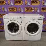 LG Ultra Large Capacity Front Load 4.5 Cu. Ft. Washer in White with ColdWash Technology WM3400CW - Scratch & Dent (Moderate) and LG 7.4 cu. ft. Large Capacity Electric Dryer in White DLE3400W - Open Box