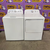 GE® 4.5 cu. ft. Capacity Washer with Stainless Steel Basket in White GTW465ASNWW - Certified Refurbished and GE® 7.2 cu. ft. Capacity Aluminized Alloy Drum Gas Dryer GTD33GASKWW - Certified Refurbished