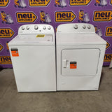 Whirlpool Top Load 3.5 Cu. Ft. Washer with Deep Water Wash Option WTW4816FW - Scratch & Dent (Major) and Whirlpool White Gas 7.0 Cu. Ft. Vented Dryer with Wrinkle Shield Option and AutoDry Drying System WGD4815EW - Scratch & Dent (Major)