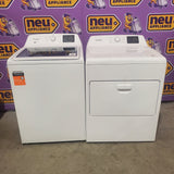 Whirlpool 4.2-4.3 Cu. Ft. Top Load Washer with 2-in-1 Removable Agitator and Soft Close Glass Lid WTW4307SW - Open Box and Whirlpool 7.0 cu. ft. Electric Dryer with Adaptive Dry and Wrinkle Shield™ Option WED4307SW - Scratch & Dent (Minor)