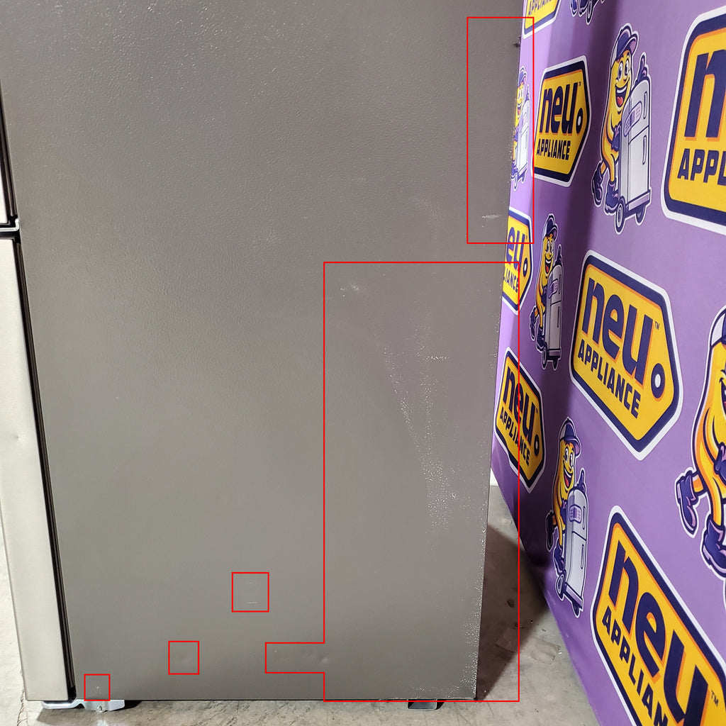 Hisense Counter Depth Bottom Freezer 17.2 Cu. Ft. Refrigerator with LED Lighting and Super Cool and Super Freeze in Fingerprint Stainless Steel 24SD053 - HRB171N6ASE - Scratch and Dent (Minor)