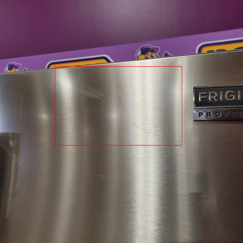 Pictures of Frigidaire Counter-Depth Professional ENERGY STAR 22.6 Cu. Ft. French Door with CrispSeal® Plus Crispers with Auto Humidity 4SD447 - PRFC2383AF - Scratch & Dent (Moderate) - Neu Appliance Outlet - Discount Appliance Outlet in Austin, Tx