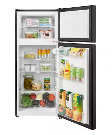 Vissani 4.5 cu. ft. 2-Door Mini Refrigerator in Black with Freezer 25SA157 - HVDR45B - Scratch & Dent (Minor)