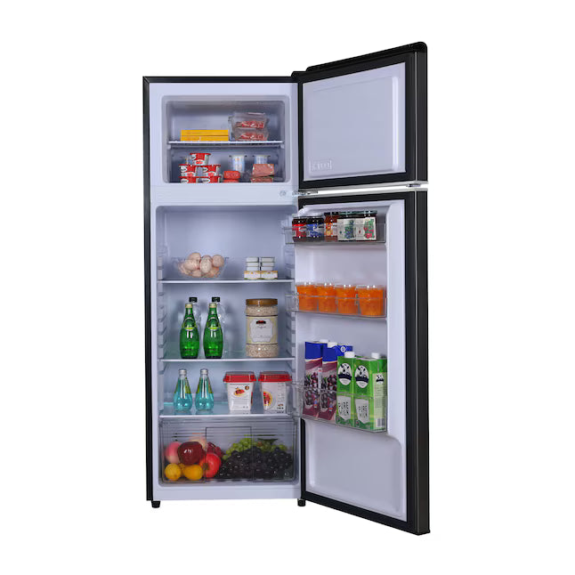Frigidaire 7.2-cu ft Counter-Depth 21.3-in Wide Top-Freezer Refrigerator in Black EFR789-BLACK - Open Box