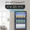 Pictures of Euhomy 21.3 in. Single Zone 220-Cans Freestanding/Built-in Beverage Refrigerator Cooler in Black with LED Light, See-Thru Door 251312SD1026 - CDR002-6 - Scratch & Dent (Minor) - Neu Appliance Outlet - Discount Appliance Outlet in Austin, Tx
