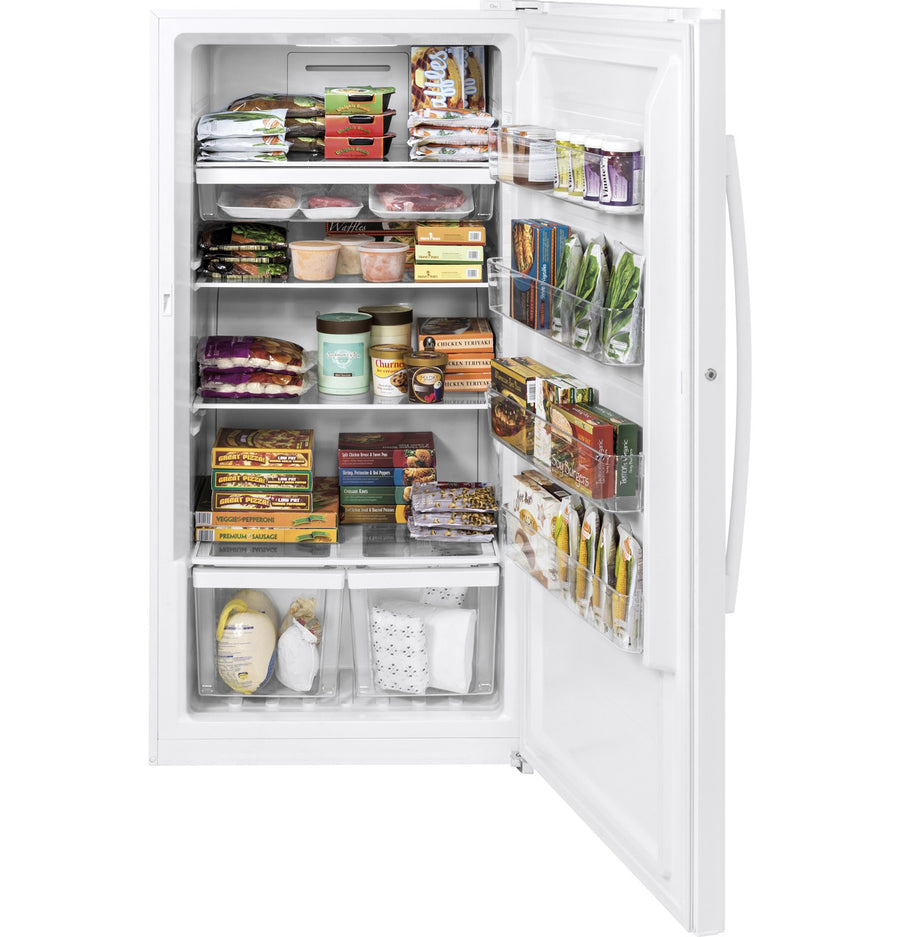 GE® ENERGY STAR® 17.3 Cu. Ft. Frost-Free Garage Ready Upright Freezer 31135SD269 - FUF17DLRWW - Scratch & Dent - Moderate