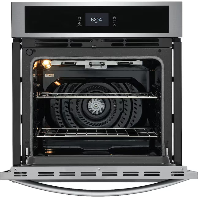 Frigidaire 27 inch Single Electric Wall Oven Single-fan and Self-cleaning in Stainless Steel FCWS2727AS - Open Box