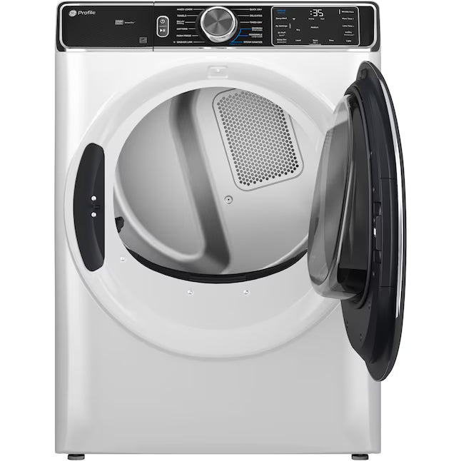 GE Profile™ 7.8 cu. ft. Capacity Smart Front Load Electric Dryer with Steam and Sanitize Cycle PFD87ESSVWW - Open Box
