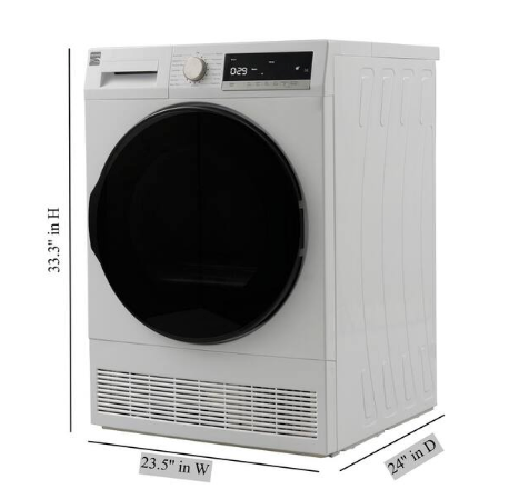 Kenmore 4.0 cu. ft. Ventless Front-Load Stackable Front-Load Dryer in White 2681202 - Scratch & Dent (Minor)