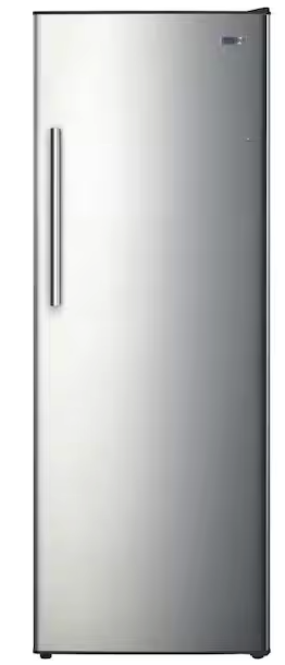 Vissani 24 in. 11 cu. ft. Convertible Auto Defrost Garage Ready Upright Freezer/Refrigerator in Stainless Steel, Energy Star 251310SD889 - VSF11US2A16 - Scratch & Dent (Moderate)