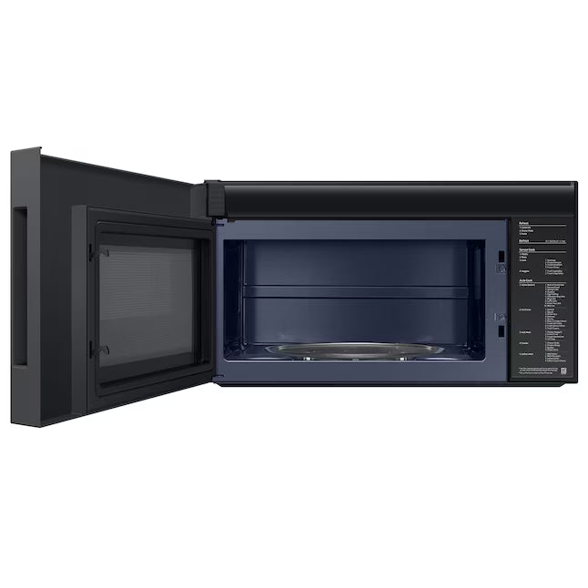 Samsung Bespoke 2.1 Cu. Ft. Over-the-Range Microwave with Sensor Cooking and Edge to Edge Glass Display in Matte Black Steel ME21DG6500MTAA - New in Box