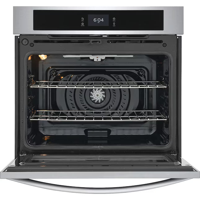 Frigidaire Stainless Steel Electric 30 Inch Single Wall Oven with Fan Convection FCWS3027AS - Open Box