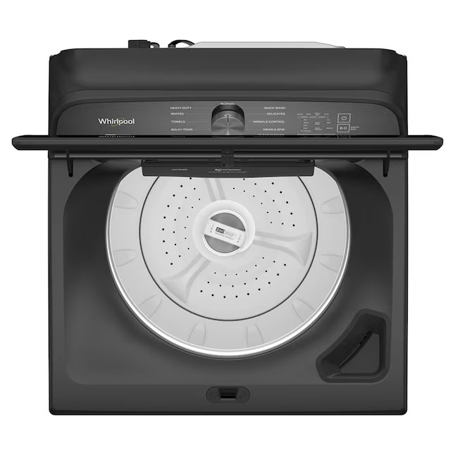 Whirlpool Volcano Black 5.2-5.3 Cu. Ft. Whirlpool® Top Load Washer with Removable Agitator and Deep Water Wash Option WTW6157PB - Scratch & Dent (Minor)