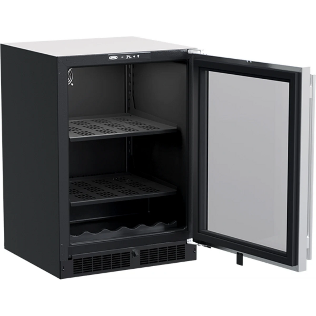 Marvel 24 Inch Built-In Undercounter Beverage Center with 6 Bottle/190 Can Capacity, Dynamic Cooling Technology, Digital Controls, Reversible Door, and ENERGY STAR® Certified 11113229 - MLBV124SG01A - Open Box
