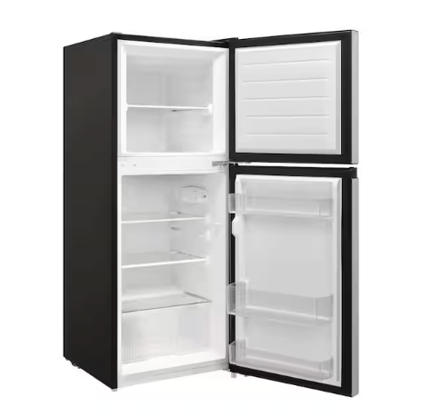 Vissani 4.5 cu. ft. Mini Refrigerator in Stainless Look with Glass Shelves, Top Freezer, and Energy Efficiency 25139SD808 - MDCM45SS5 - Scratch & Dent (Major)