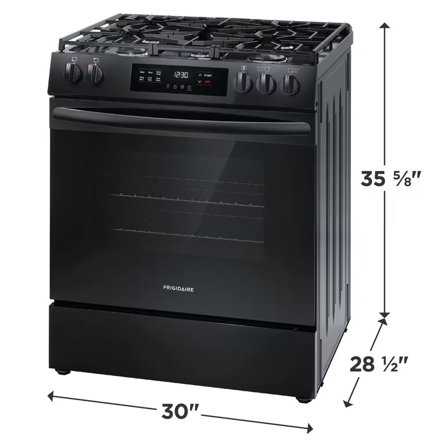 Frigidaire Gas Range with Steam Clean in Black 20531SD509 - FCFG3062AB - Scratch & Dent (Minor)