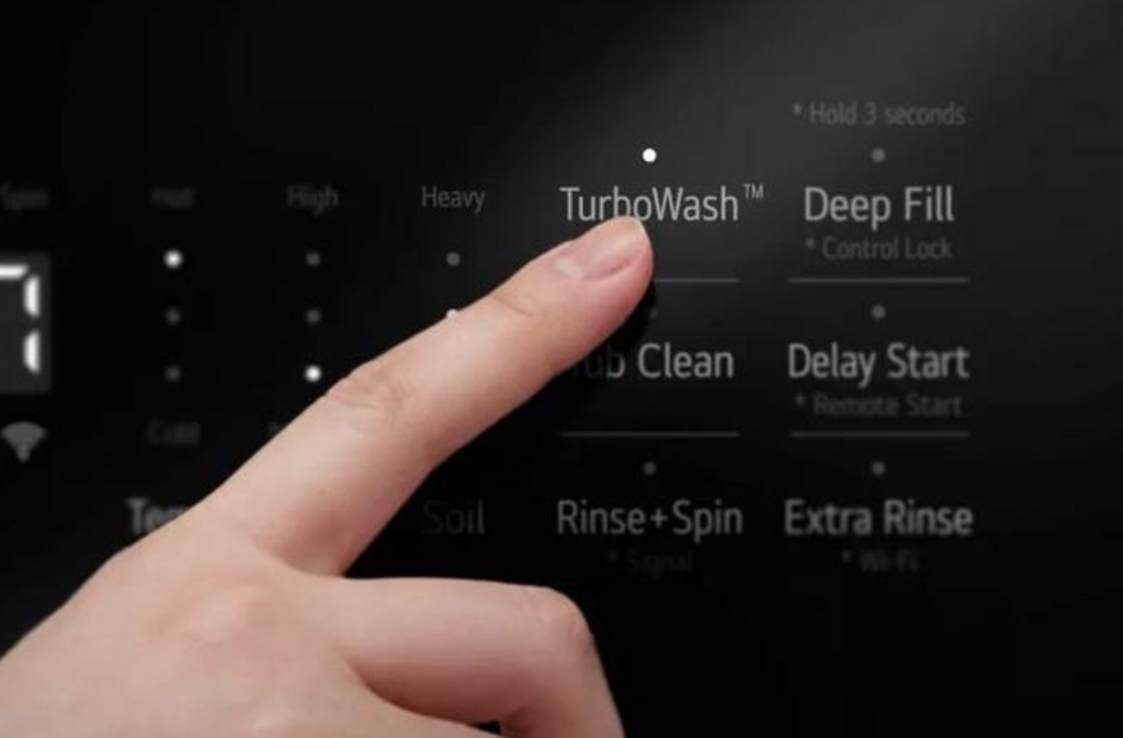 Pictures of LG 5.3 cu. ft. Capacity Top Load Washer with 4-Way® Agitator and EasyUnload™ WT8405CB - Open Box and LG 7.3 cu. ft. Capacity Smart Rear Control Electric Dryer with AI Sensing, EasyLoad™ Door DLE8400BE - Open Box - Neu Appliance Outlet - Discount Appliance Outlet in Austin, Tx