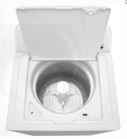 Amana 27 Inch 3.5 cu. ft. Top Load Washer with 9 Wash Cycles, 700 RPM, Automatic Temperature Control, Late Lid Lock and Delicate Cycle NTW4605EW - Certified Refurbished