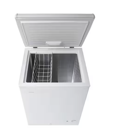 Visanni 4.9 cu. ft. Manual Defrost Chest Freezer with LED Light Type in White Garage Ready 251313SD1053 - DCM5QRWW - Scratch & Dent (Major)