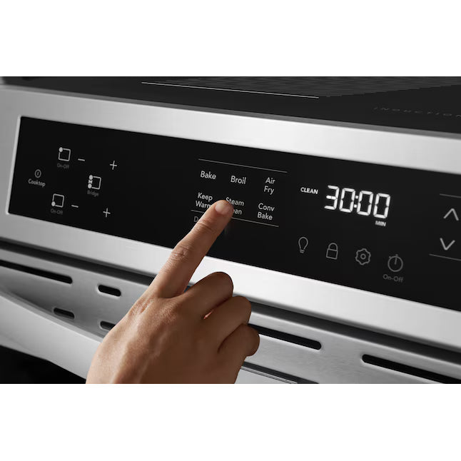 Frigidaire 4 Burners 5.3-cu ft, Air Fry Convection Oven Slide-In Single Induction Range in Stainless Steel 3SD1036 - FCFI3082BS - Scratch & Dent (Minor)