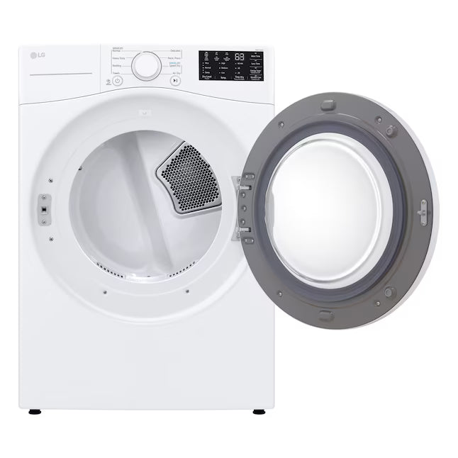 LG 7.4 cu. ft. Vented Stackable Electric Dryer in White with Sensor Dry Technology 22231SD290 - DLE3470W - Scratch & Dent (Minor)