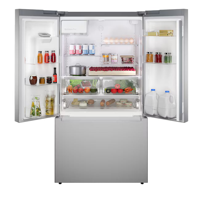Bosch Fastest Ice Maker Standard-Depth 300 Series 26-cu ft 36-in Wide with Ice Maker ENERGY STAR Certified in Stainless Steel 22142801 - B36D31ENS - Scratch & Dent (Moderate)