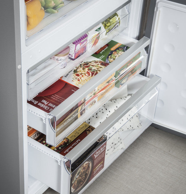 Haier ENERGY STAR® 15 Cu. Ft. Bottom Freezer Refrigerator in Stainless Steel HRB15N3BGS - Scratch & Dent (Moderate)
