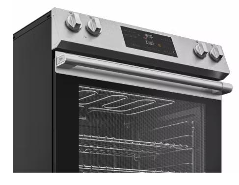 Beko Self Cleaning Slide-In Range with Telescopic Roller Racks and Faster Preheat Time SLER30423SS - Scratch & Dent (Moderate)