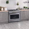 Pictures of Cosmo 36-in Deep Recessed 5-Burner Convection Oven Freestanding Dual Fuel Range in Stainless Steel 22133SD173 - F965 - Scratch & Dent (Minor) - Neu Appliance Outlet - Discount Appliance Outlet in Austin, Tx