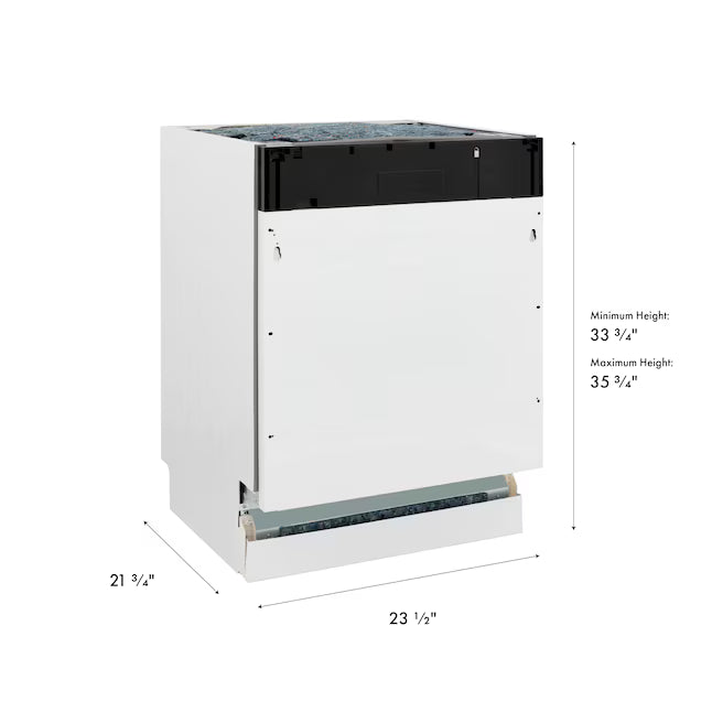 ZLINE 24 Inch Fully Integrated Dishwasher with 15 Place Setting Capacity, 8 Wash Cycle, Delay Wash, Adjustable Rack, 51 dBA Silence Rating, UL Listed, and ENERGY STAR Certified DWV-24 - Open Box
