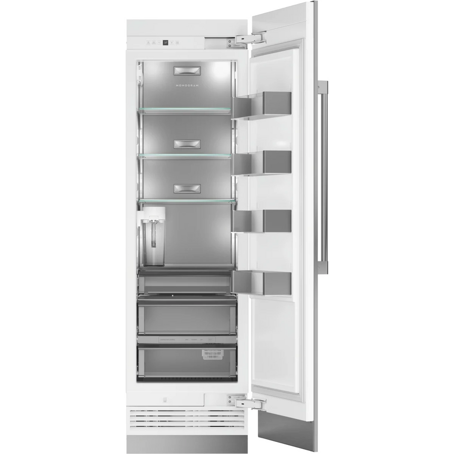 Monogram 24 Inch Panel Ready Premium Column Smart Refrigerator with 13.12 Cu. Ft. Capacity, Adjustable Shelves, Soft-Close Drawers, Autofill Pitcher, and Remote Connectivity Via WiFi ZIR241NPNII - Scratch & Dent (Minor)