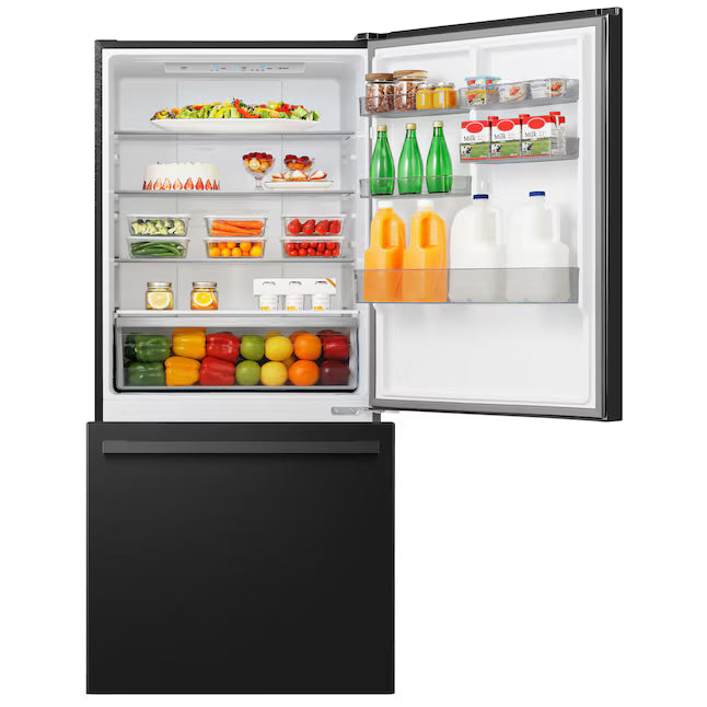 Hisense PureSpace 17.2-cu ft Counter-Depth 32-in Wide Bottom-Freezer Refrigerator in Fingerprint Resistant Stainless Steel 22321471 - HRB171N6ABE - Scratch & Dent (Moderate)