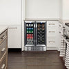 Pictures of NewAir 23.50-in W 18-Bottles Dual Zone Cooling Built-in/Freestanding Indoor Wine Cooler in Stainless Steel 251315SD1095 - AWB-360DB - Scratch & Dent (Minor) - Neu Appliance Outlet - Discount Appliance Outlet in Austin, Tx