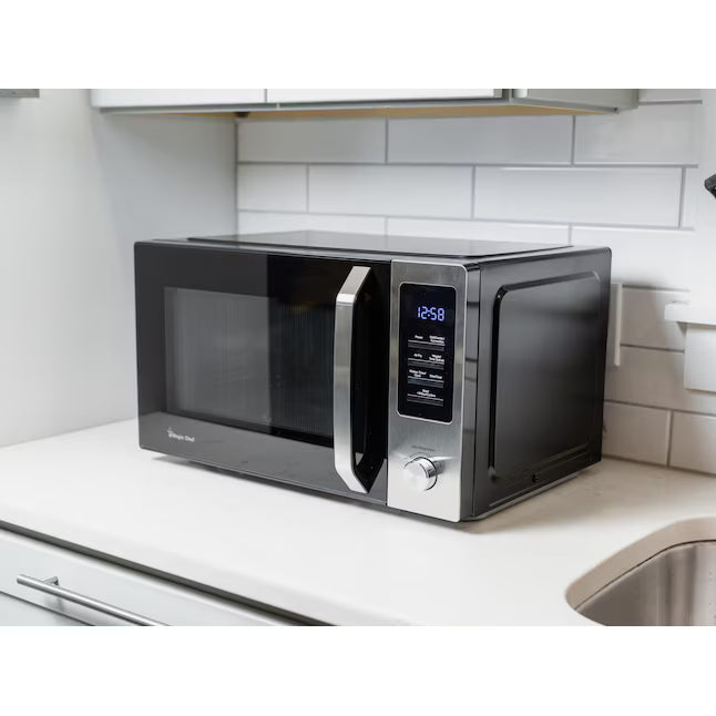 Magic Chef 1-cu ft 1000-Watt Air Fry Countertop Convection Microwave in Stainless Steel MC110AMST - Scratch & Dent (Minor)