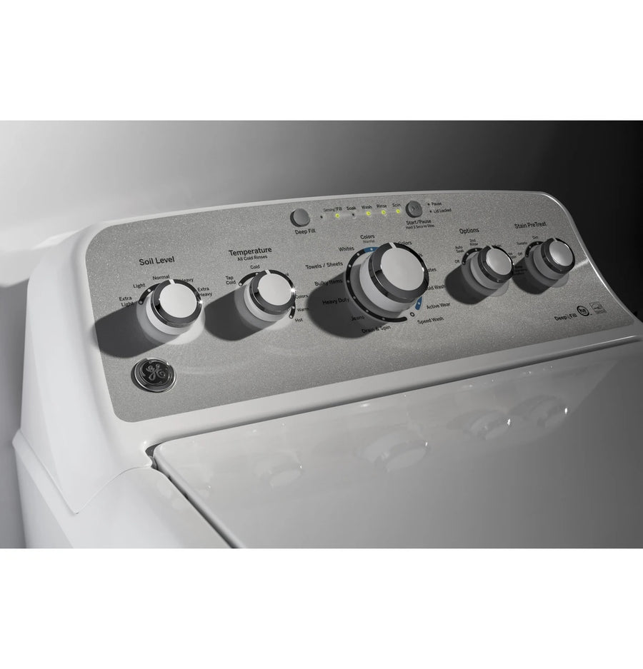 GE® 4.5 cu. ft. Capacity Washer with Stainless Steel Basket in White GTW485ASJWS - Certified Refurbished