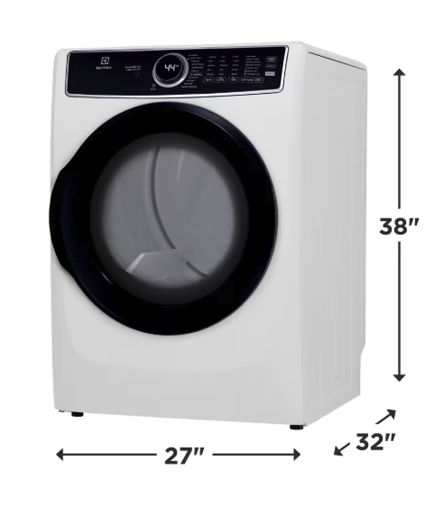 Electrolux 4.5 Cu.Ft. Stackable Front Load Washer with Steam and SmartBoost Wash System ELFW7637AW  - Open Box and Electrolux 8.0 Cu. Ft. Front Load Perfect Steam™ Gas Dryer with LuxCare® Dry and Instant Refresh ELFG7626BW - Scratch & Dent (Minor)