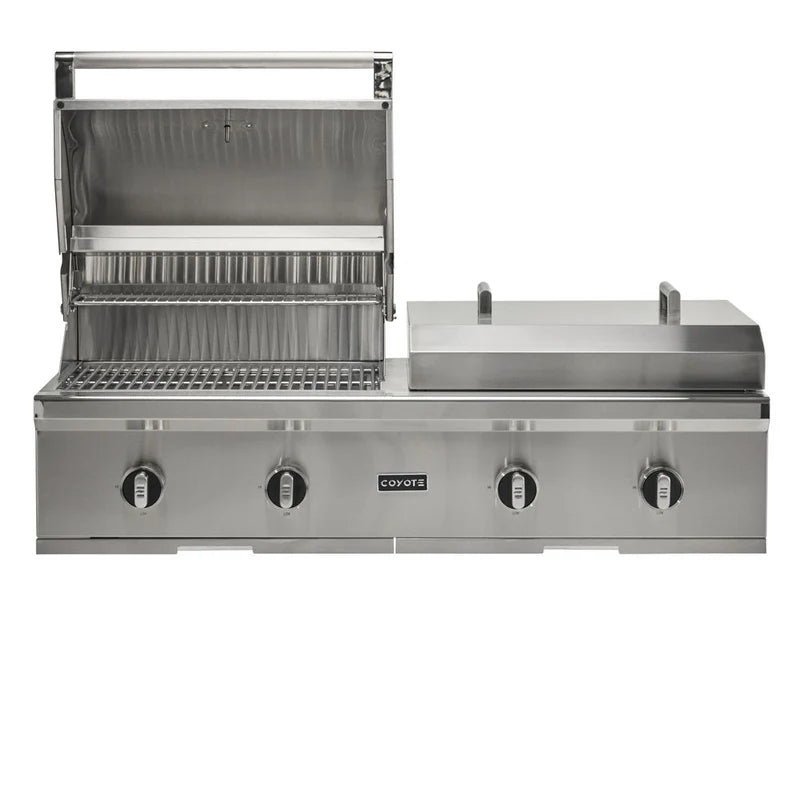 Coyote 50-in Built-In Propane Grill / Flat Top Combo C3CO50LP - Scratch & Dent (Moderate)